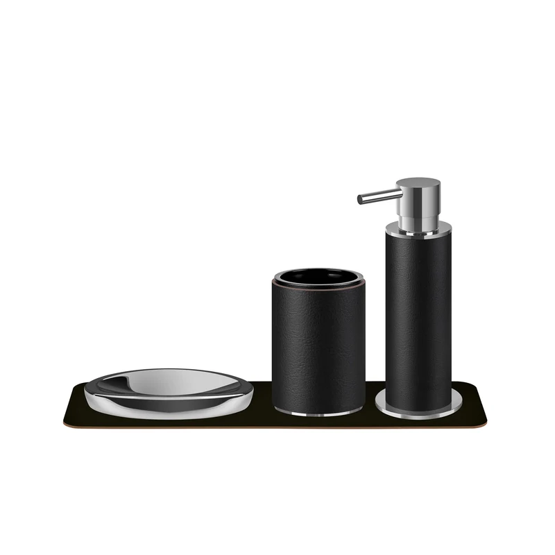 Leather Bathroom Set by Ekaterina Borovkova for ADJ STYLE