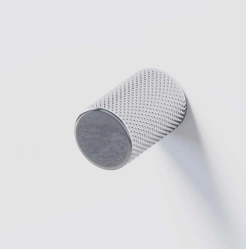 Handtag - I - Knopp 2 st, ø 1,7 cm, Krom