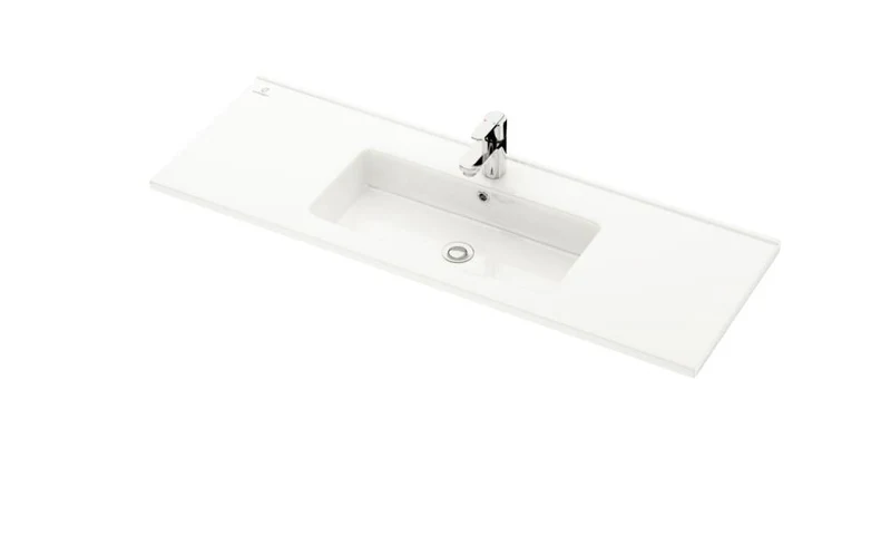 Tvättställ till badrumsmöbel - 10x36x1,5 cm - grund - solid surface - matt vit - Haraldslund