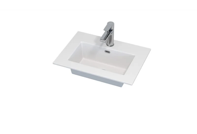 Tvättställ för badrumsmöbel - 50x36x1,5 cm - slim - solid surface - matt vit - Haraldslund