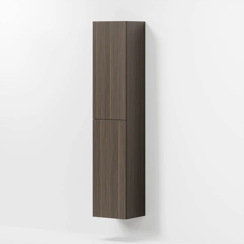 Högskåp med klassiska dörrar - 35x32x174 cm - valnöt - Viborg