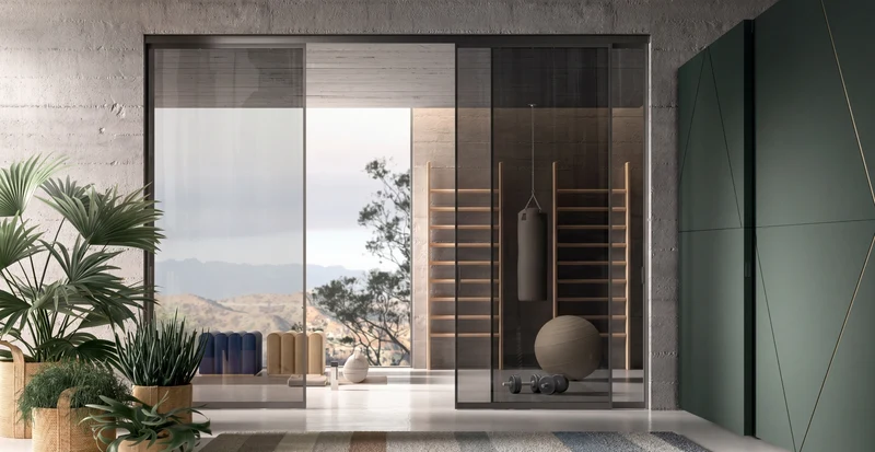 Portals Sliding Portal With 3 Glass Doors P621