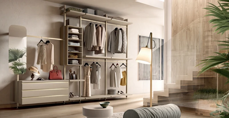 Cabin With Masts Virgo Linear Walk-In Closet V324