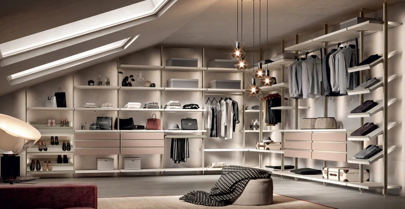 Cabin With Masts Virgo Corner Attic Walk-In Closet V323