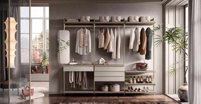 Cabin With Masts Virgo Linear Walk-In Closet V321