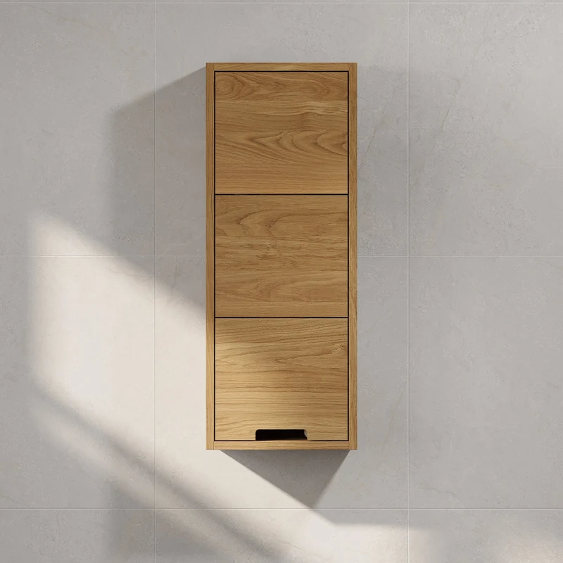Väggskåp i massiv ek - 1 dörr - 35x19x90 cm - oljad ek - Egeskov