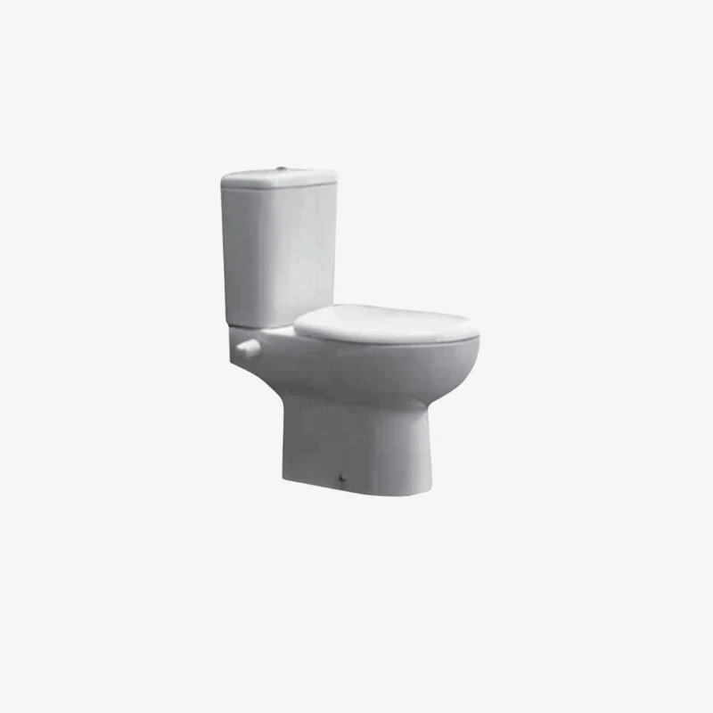 Ideal Standard Plan White Glossy Vitreous China Rounded Floor Mounted Close-Coupled Back-to-Wall WC Bowl S-Trap 360 x 650 x 400 mm
