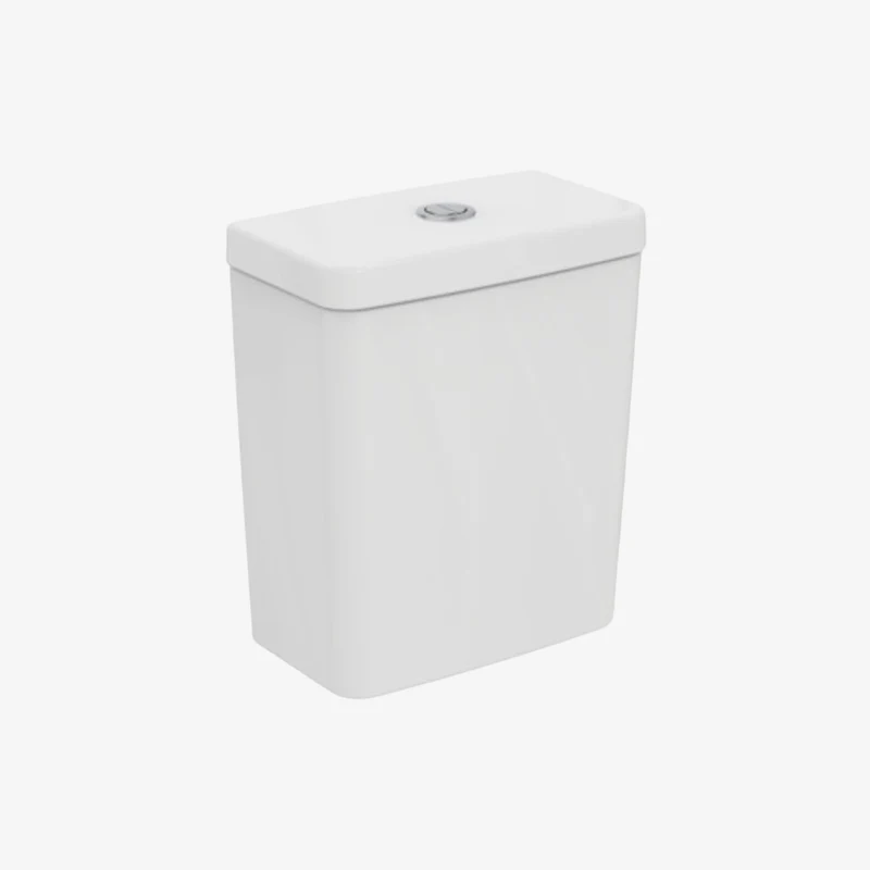 Ideal Standard Concept Cube Vitreous China Close-Coupled Glossy White Toilet Cistern with 6/4L Dual Flush 320 x 175 x 380 mm