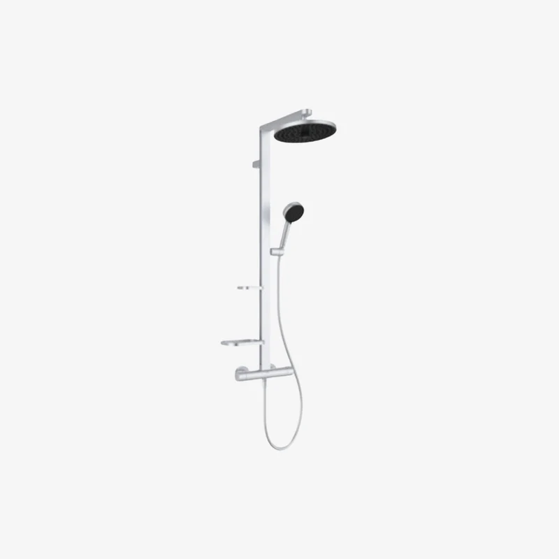 Ideal Standard Ceratherm Alu+ Aluminium Wall Mounted Exposed Shower System with Thermostatic Mixer 1113 x 356 x 501 mm