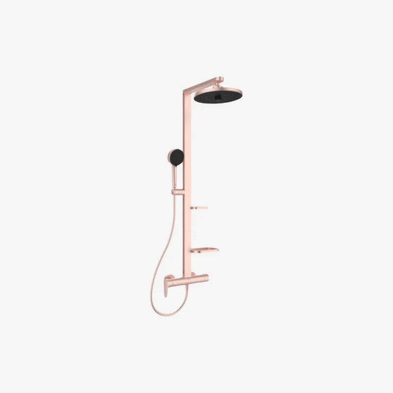 Ideal Standard Ceraflow Alu+ 260 mm Rain Head Aluminum Wall Mounted Exposed Shower System 501 x 356 x 1113 mm