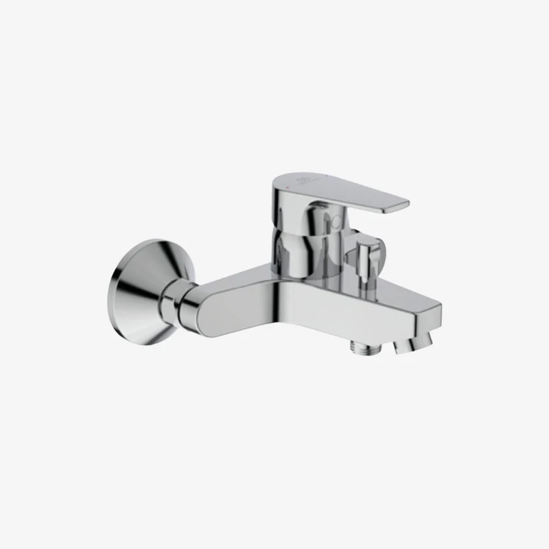 Ideal Standard Cerafine D Chrome Brass Wall Mounted Exposed Bath & Shower Mixer 207 x 110 x 169–174 mm