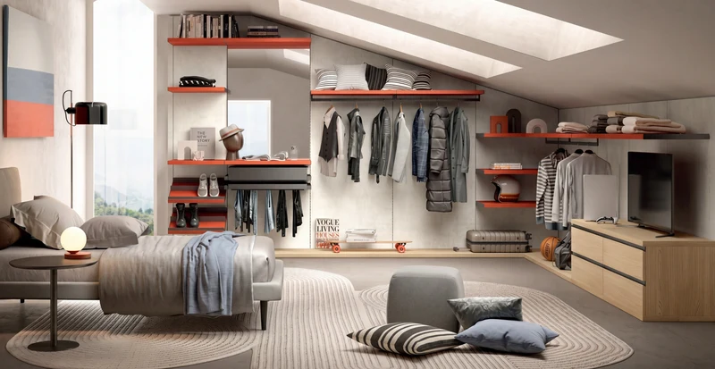 Rack Cabins Gemini Corner Attic Walk-In Closet G226