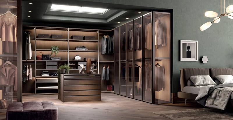 Shoulder Cabins Antares Walk-in Closet with Central Island A122