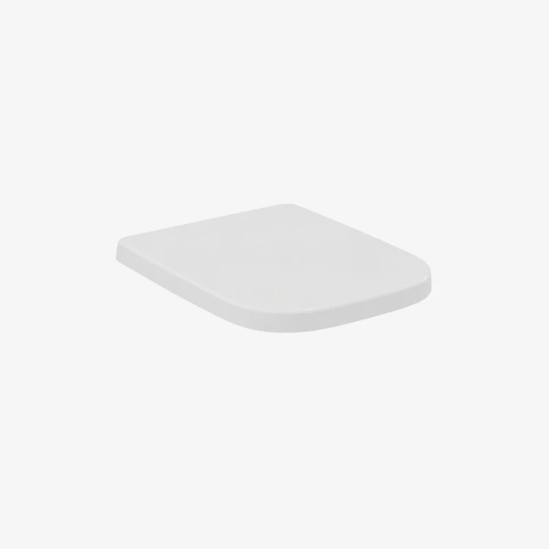 Ideal Standard i.life B White Glossy Duroplast Squared Normal-Close Wrapover Toilet Seat 445 x 360 x 45 mm