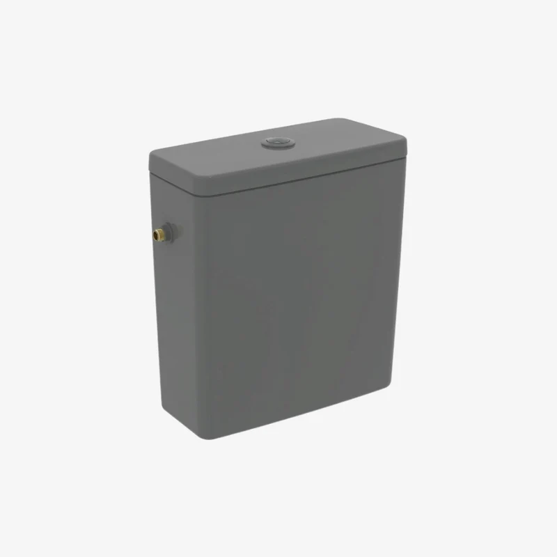Ideal Standard i.life A Ceramic Close-Coupled Heather Grey Glossy Toilet Cistern with 6/3L Dual Flush 365 x 150 x 390 mm