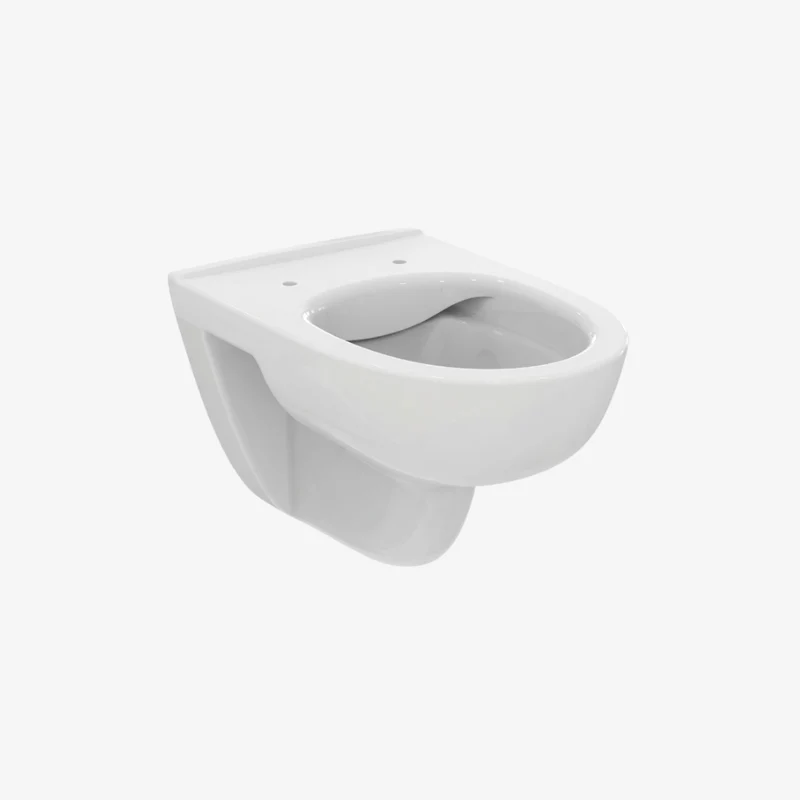 Ideal Standard i.life A White Glossy Ceramic Squared Rimless Wall Hung WC Bowl 540 x 355 x 345 mm