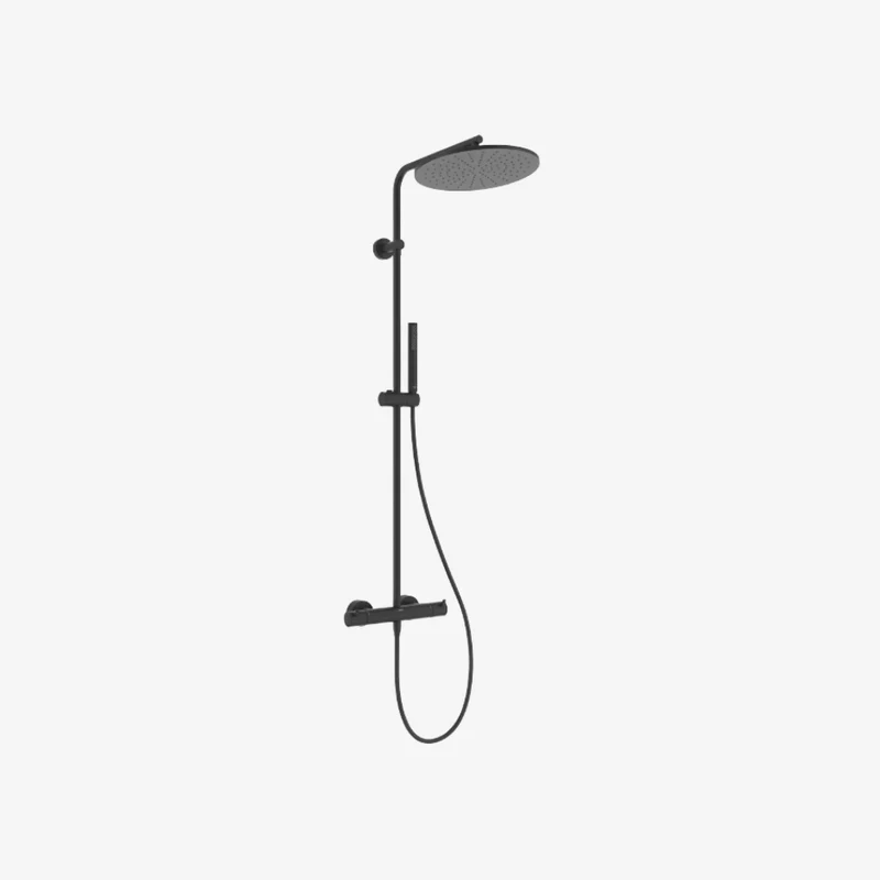 Ideal Standard Ceratherm T125 300 mm Round Rain Head Wall Mounted Thermostatic Shower System 313 x 587 x 1138 mm