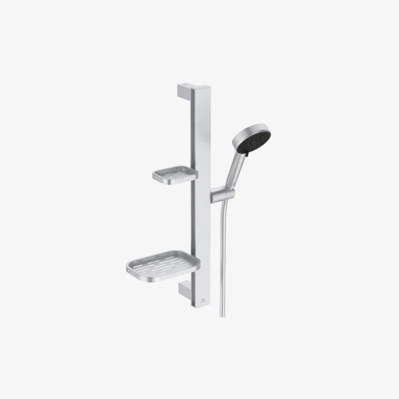 Ideal Standard Alu+ Silver Satin Wall Mounted Shower Kit with Rail 349 x 157 x 600 mm
