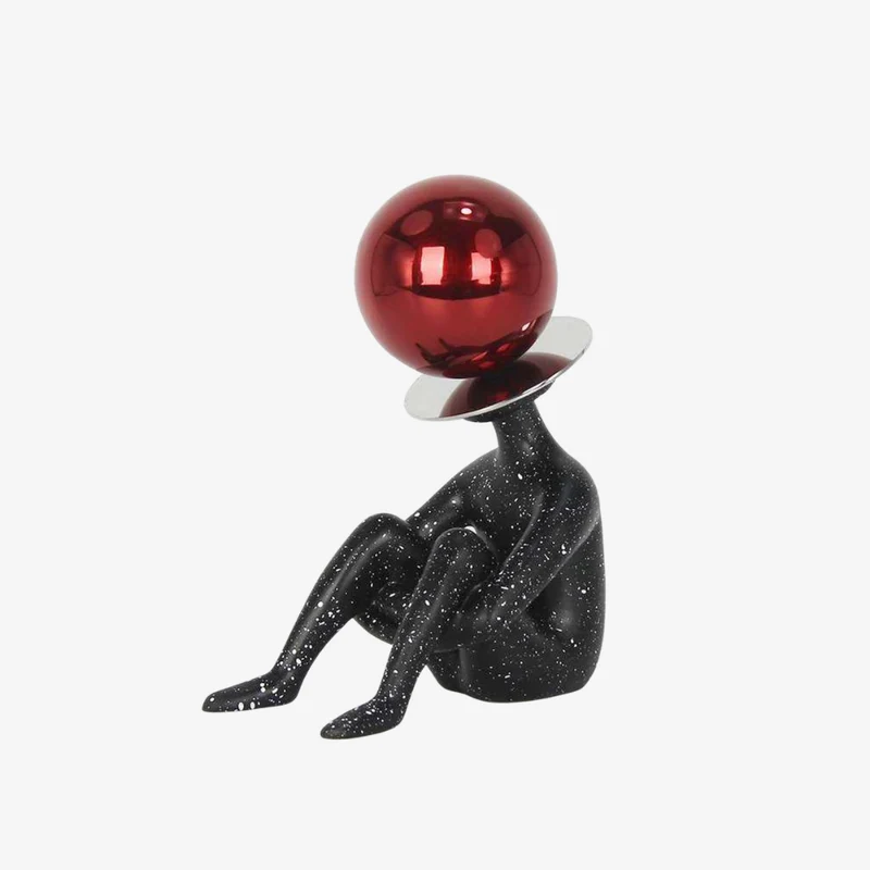 Ambiente Resin Textured Abstract Sitting Sculpture 16 × 9 × 21 cm