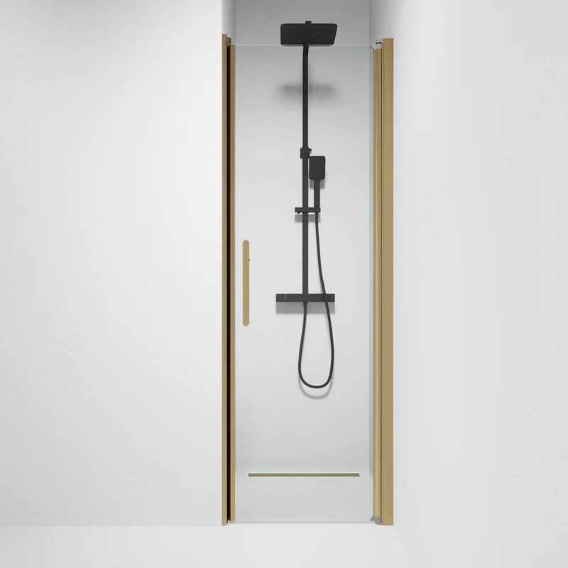 Duschnischdörr 70x198 cm - 6 mm klart nanoglas - bronsprofil - Vänern
