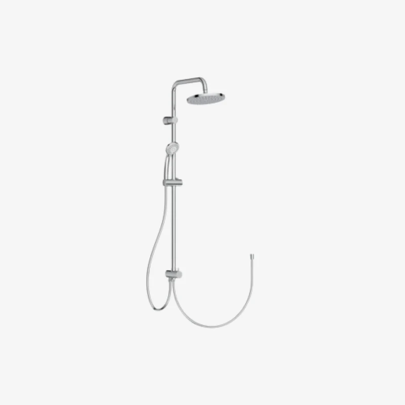 Ideal Standard Idealrain Chrome Wall Mounted Round Exposed Shower System 462.5 x 1049 mm