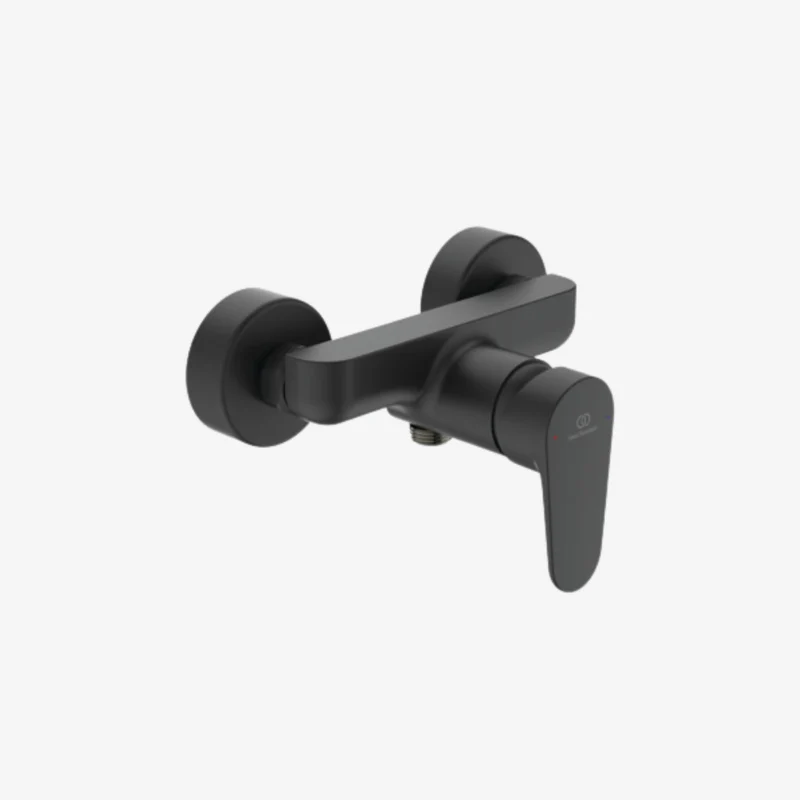 Ideal Standard Cerafine O Silk Black Brass Wall Mounted Exposed Shower Mixer 163 x 138 x 137 mm