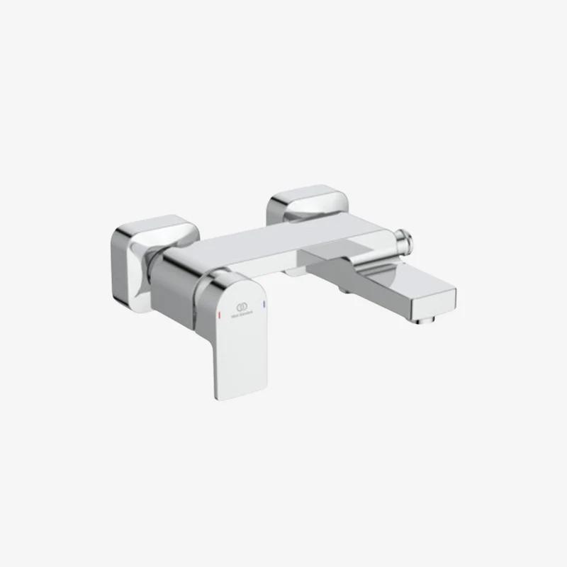 Ideal Standard Edge Chrome Brass Wall Mounted Exposed Bath & Shower Mixer 234 x 106 x 177–182 mm