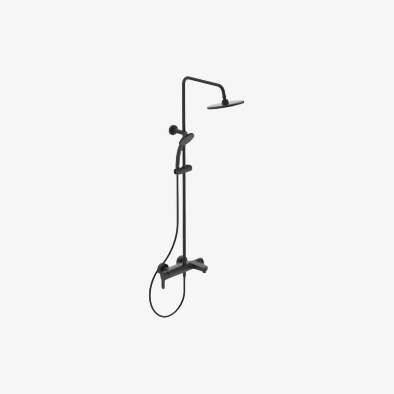Ideal Standard Cerafine O 200 mm Rain Head Silk Black Exposed Bath & Shower System