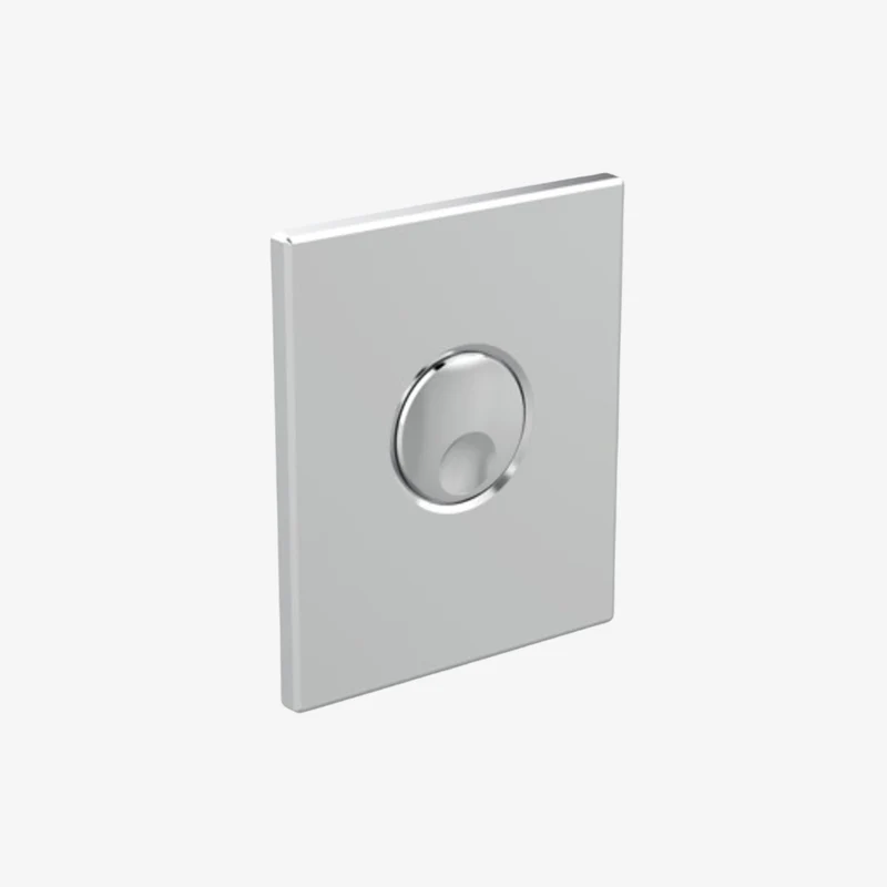 Ideal Standard Septa Pro U3 Rectangular ABS Plastic Chrome Concealed Urinal Flush Plate with Single-Flush Mechanical Push Button 124 x 150 x 12 mm