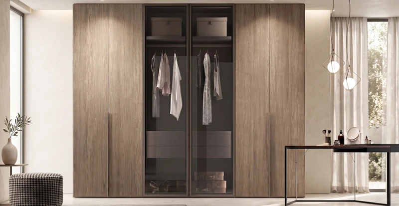 Libeccio and Foehn Wardrobe with Hinged Doors B371