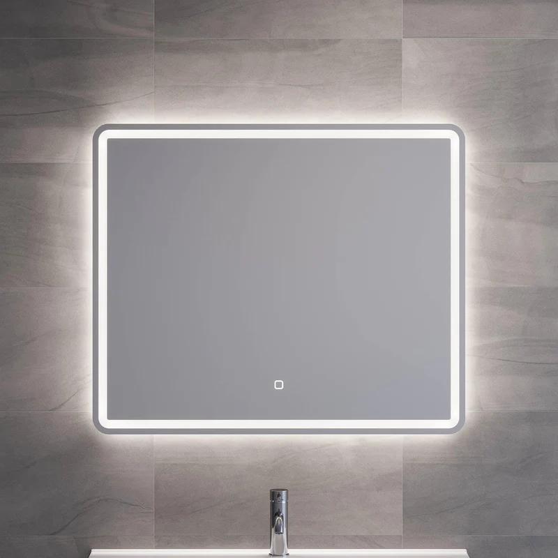 Rektangulär LED-spegel 90x75 cm - med belysning - Tårs