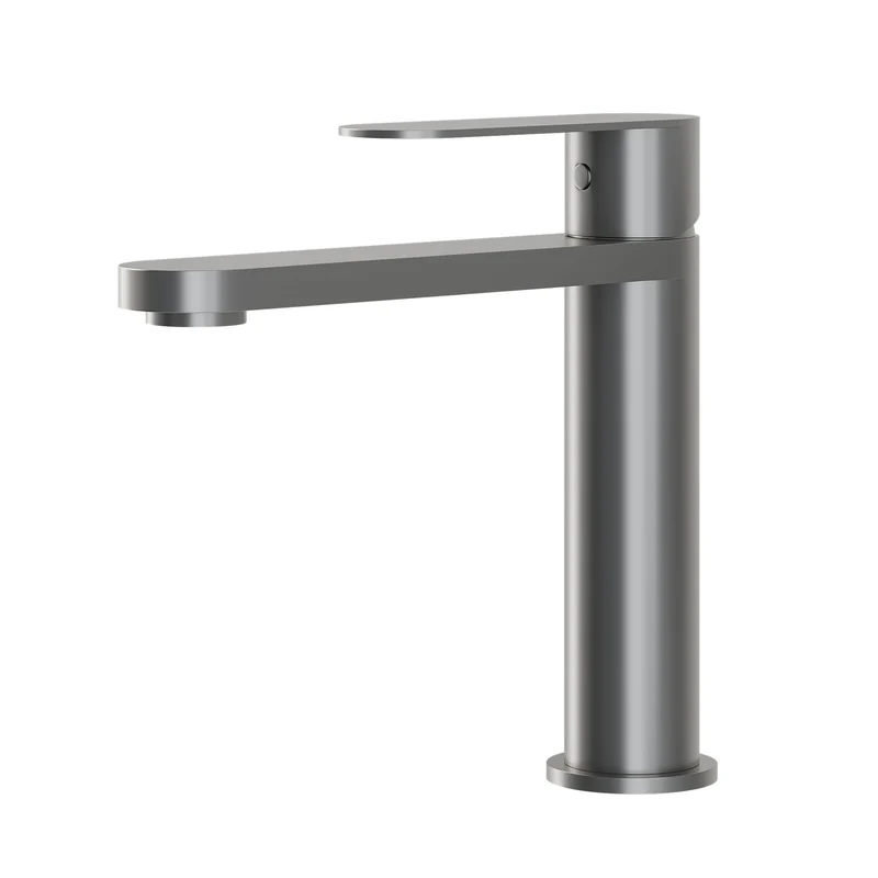 Tvättställsblandare i modern design 17,3 cm - gun metal grå - Tårnby