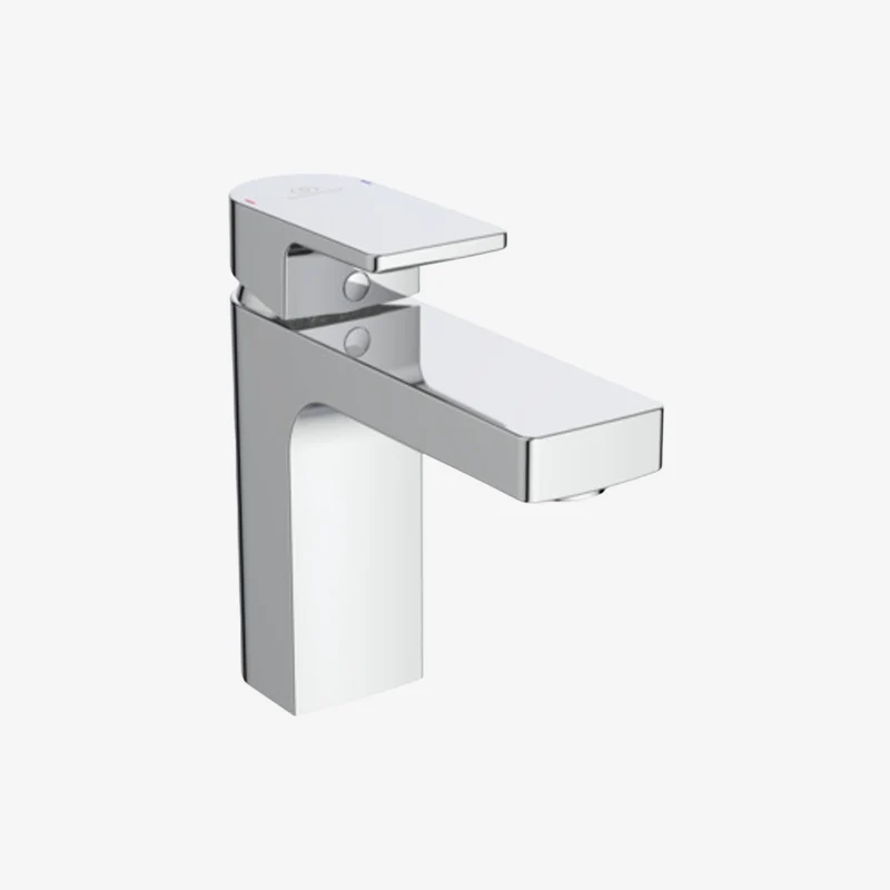Ideal Standard Edge Solid Brass Deck-Mounted Chrome Basin Mixer with Pop-Up Waste 182 x 50 x 156 mm