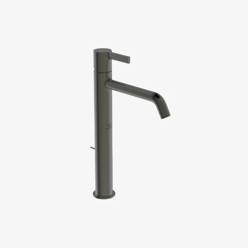 Ideal Standard Joy Brass Deck-Mounted Tall Vessel Basin Mixer Magnetic Grey 5 L/min with Pop-Up Waste Approx. 311 x 170 mm