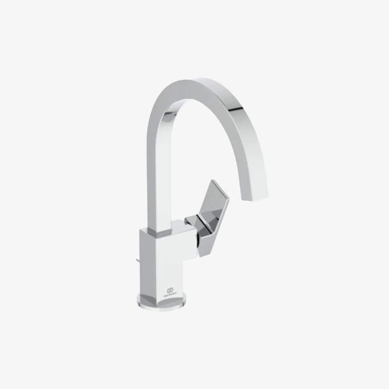 Ideal Standard Extra Solid Brass Deck-Mounted High Spout Basin Mixer 5 L/min with Pop-Up Waste 307 x 90 x 245 mm