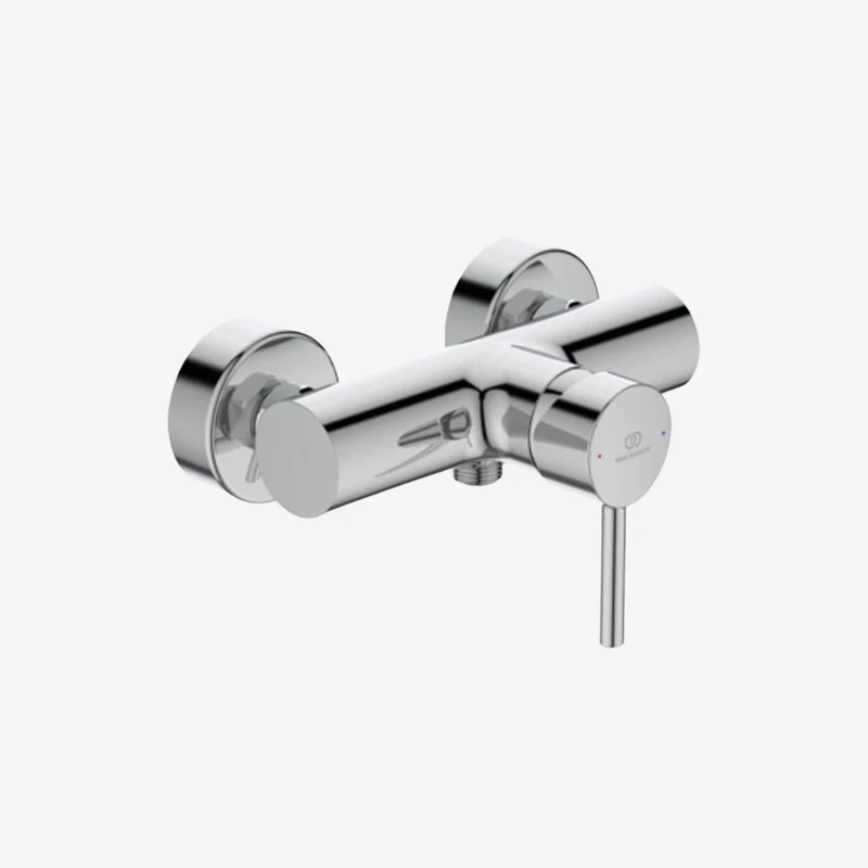Ideal Standard Ceraline Chrome Brass Wall Mounted Exposed Shower Mixer 207 x 120 x 146–153 mm