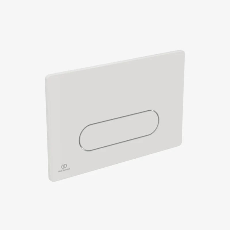 Ideal Standard Oleas M4 Square ABS Plastic White Single-Flush Mechanical Flush Plate with Front & Top Actuation 234 x 154 x 8–9 mm