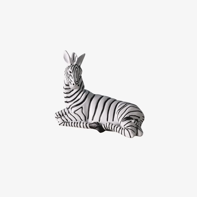 Ambiente Monochrome Zebra Black & White Resin Matte Decorative Sculpture 230 × 100 × 180 mm