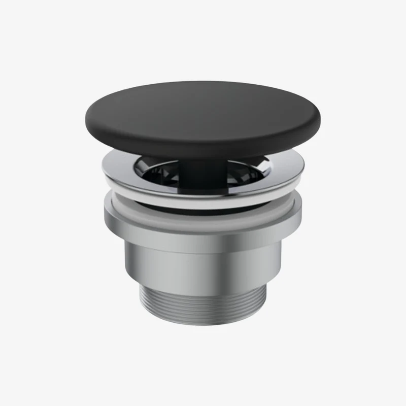 Ideal Standard Black Ceramic & Mixed Materials Matt Free Flow Basin Waste 72 × 72 mm