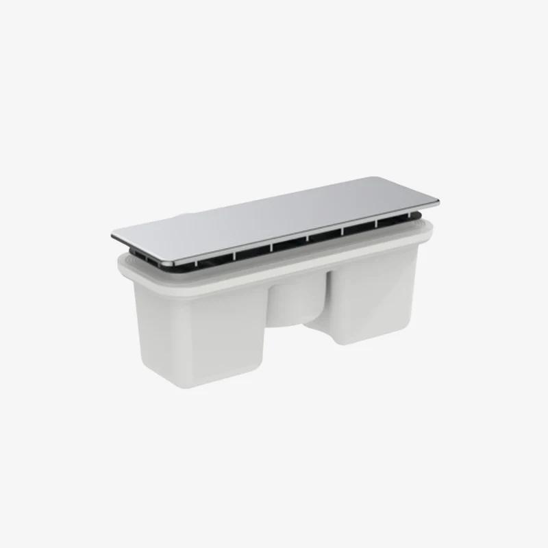 Ideal Standard Ultraflat Chrome Rectangular Shower Waste with Cover 220 × 165 × 95 mm