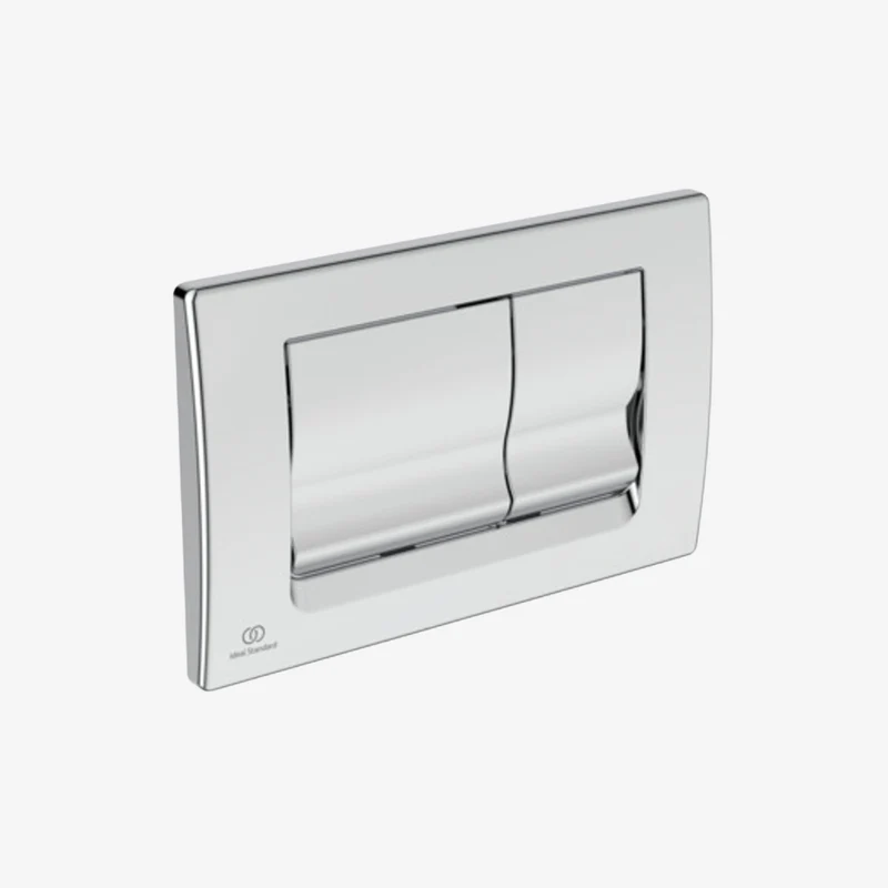 Ideal Standard Solea ABS Plastic Wall-Mounted Chrome Dual Flush Mechanical Flush Plate 245 x 160 x 17 mm