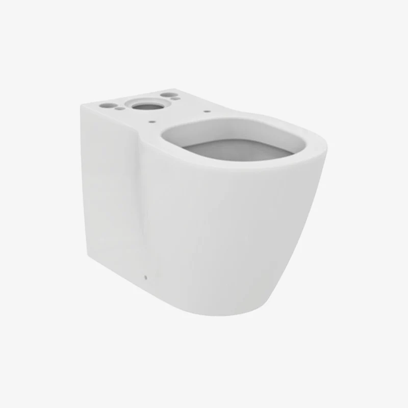 Ideal Standard Concept White Glossy Vitreous China Rounded Floor Mounted Close-Coupled Back-to-Wall WC Bowl 365 x 665 x 400 mm