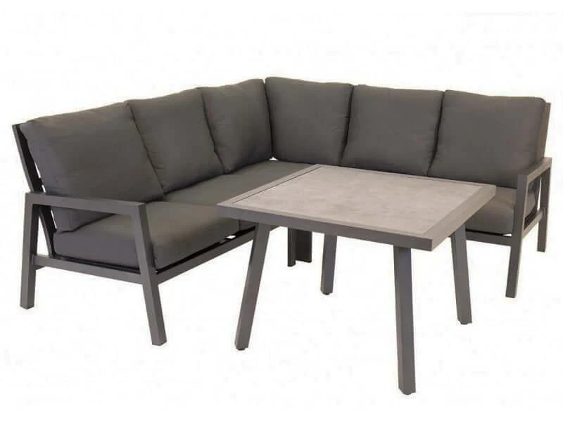 Lugano Hörnsoffa 2H2 Aluminium