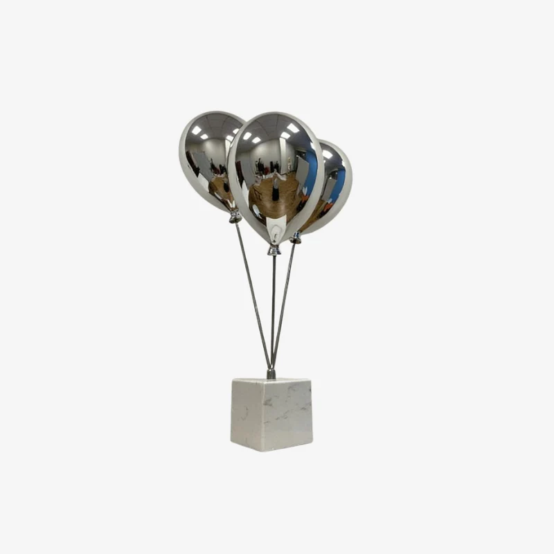 Ambiente Silver Metallic Reflective Balloon Sculpture 35 × 32 × 85 cm