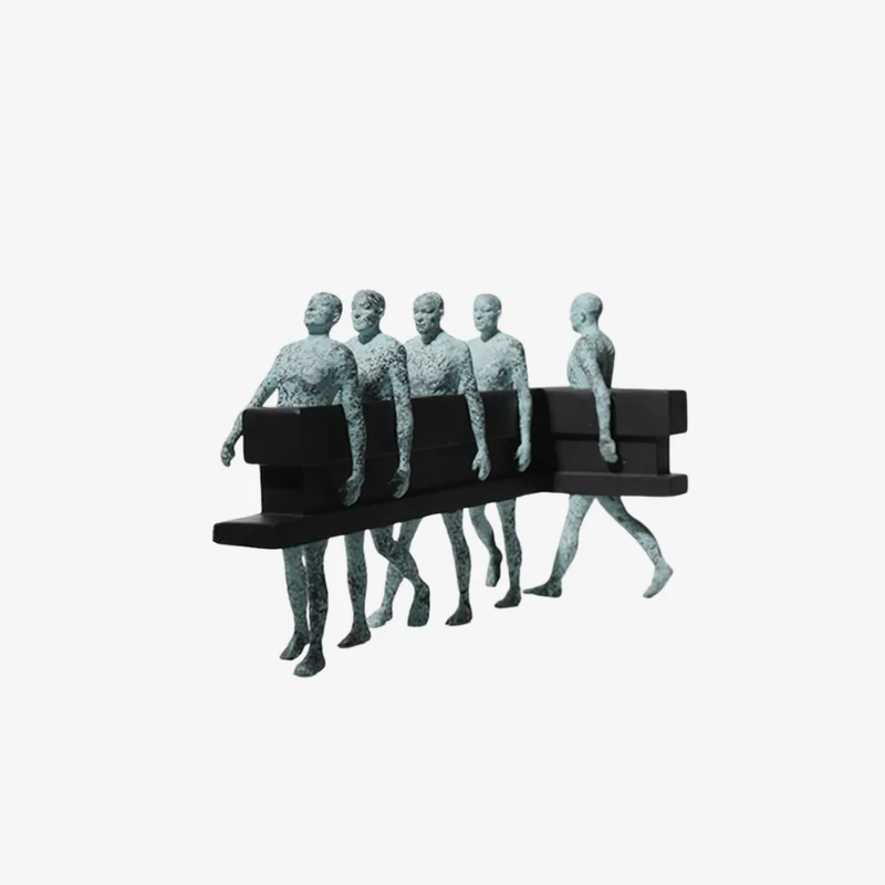 Ambiente Resin Textured Abstract Human Sculpture 40 × 15 × 25 cm