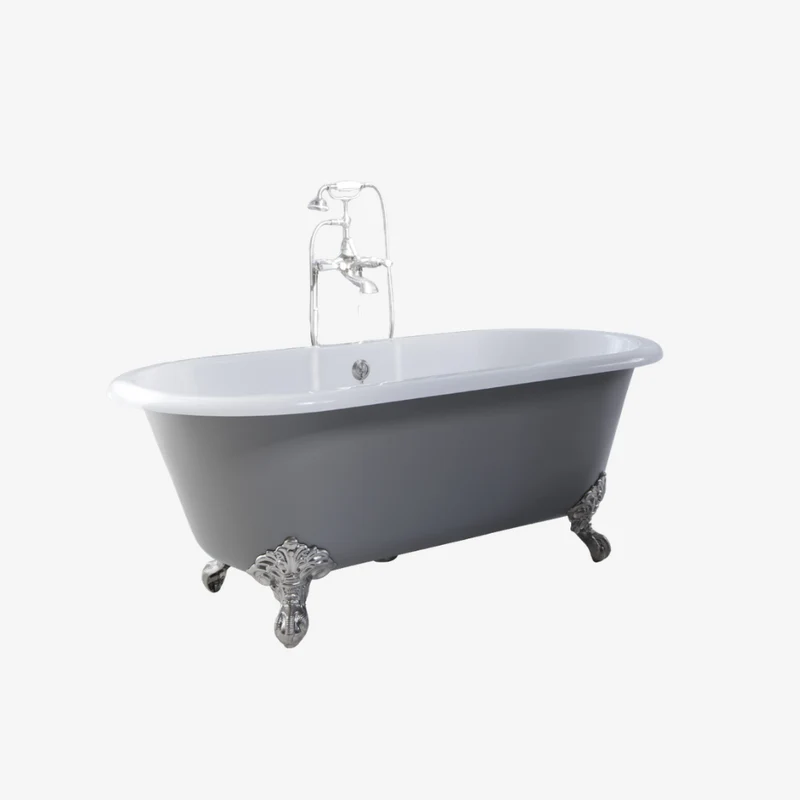 Victoria+Albert Cheshire QUARRYCAST Freestanding Roll-Top Bathtub Glossy White 1744 x 798 x 646 mm