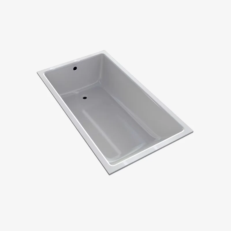 Victoria+Albert Kaldera 6 QUARRYCAST Built-In Rectangular Bathtub Glossy White 1650 x 900 x 480–483 mm