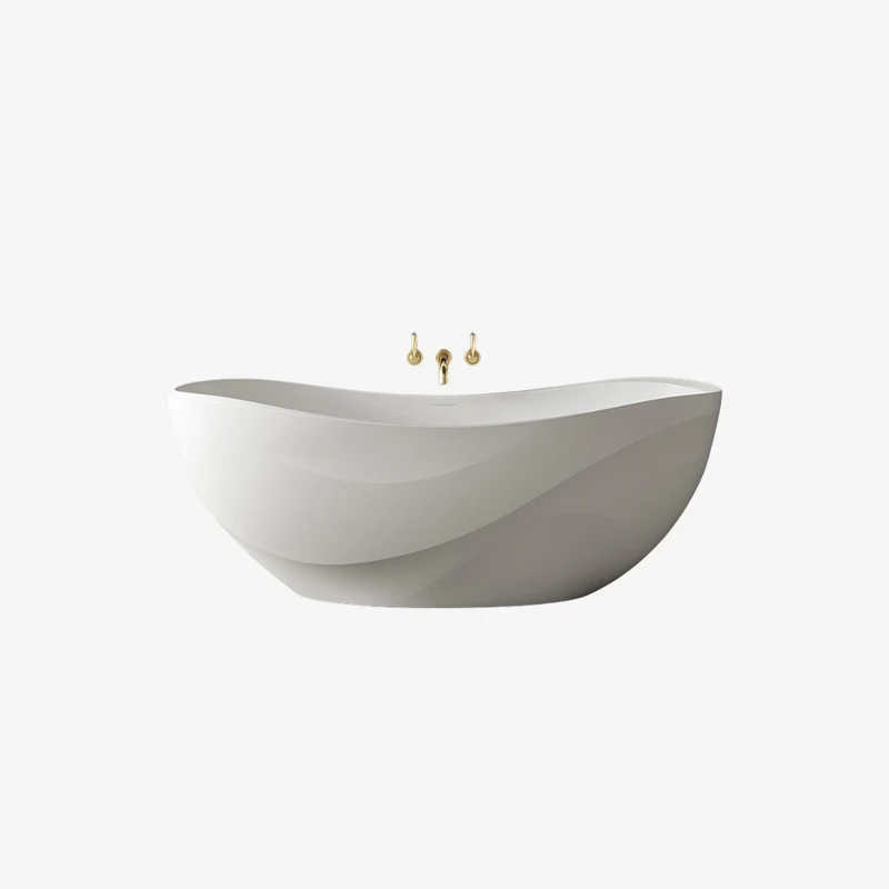 Victoria + Albert Seros Matt White Stone Composite Freestanding Soaking Bathtub 1800 x 766 x 594 mm