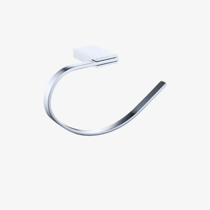 CLEA Krypto Chrome Brass Round Towel Ring 228 × 122 mm
