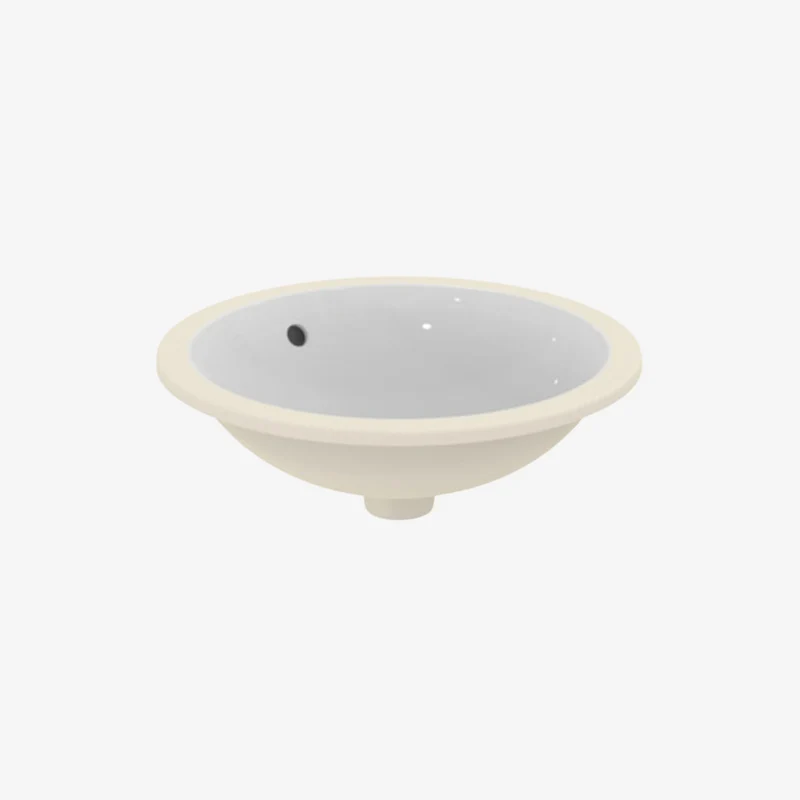 Ideal Standard Connect Ceramic Under-Counter Glossy White Basin without Tap Hole 480 x 480 x 175 mm